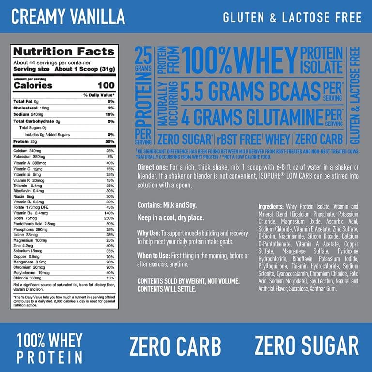 IsoPure Whey Protein Label IsoPure Whey Protein Label