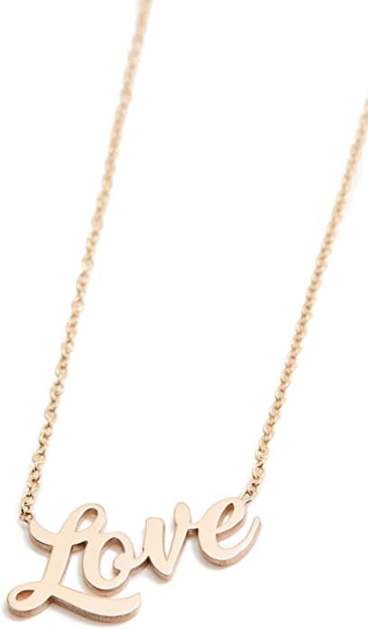 Zoe Chicco Women's 14k Gold Script “Love” Necklace Zoe Chicco Women's 14k Gold Script “Love” Necklace