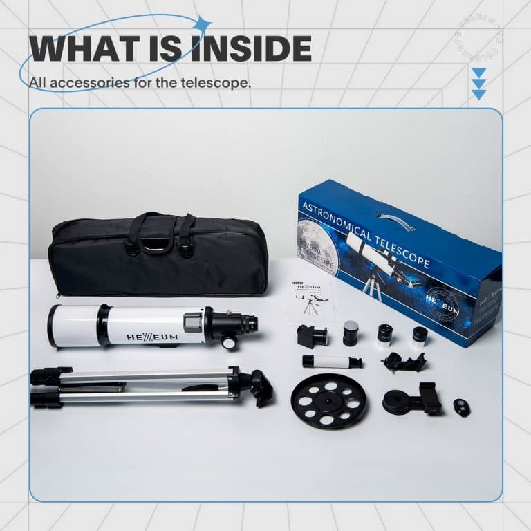 HEXEUM Telescope 80mm Aperture 600mm - Astronomical Portable Refracting Telescope HEXEUM Telescope 80mm Aperture 600mm - Astronomical Portable Refracting Telescope