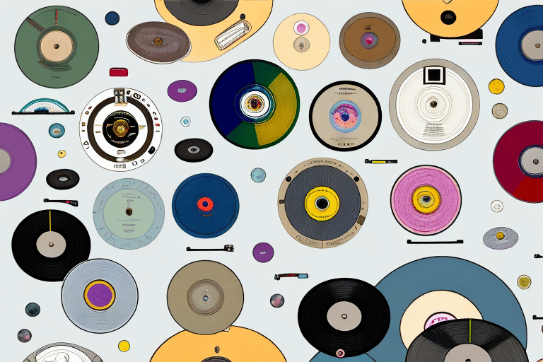 A vintage turntable with a vinyl record on it A vintage turntable with a vinyl record on it