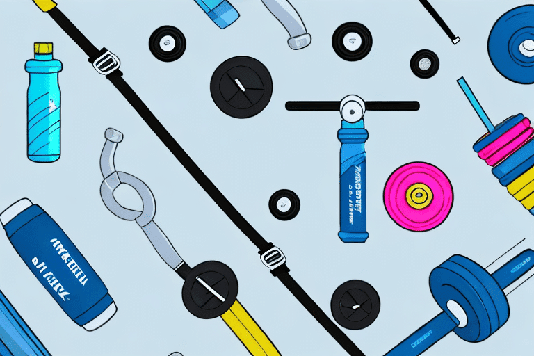 Various fitness equipment such as dumbbells Various fitness equipment such as dumbbells