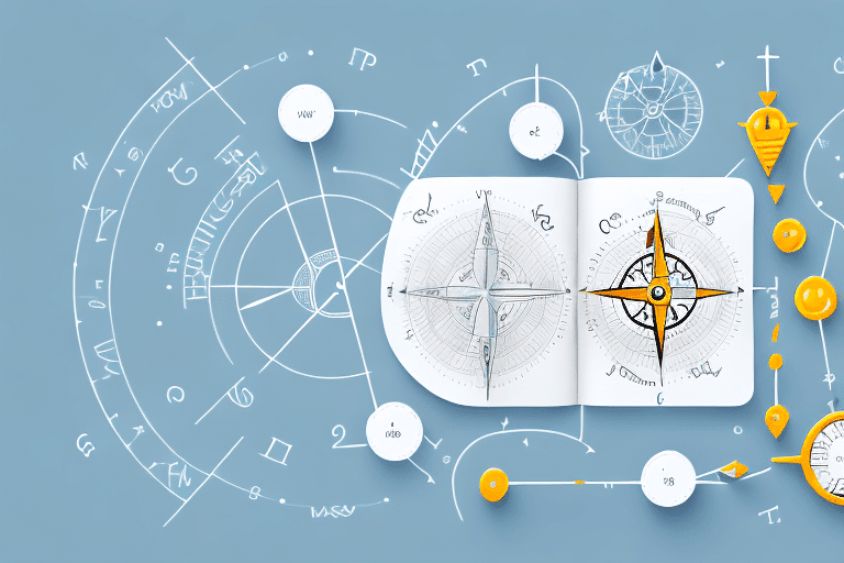 A baby's crib with a compass and a roadmap on it A baby's crib with a compass and a roadmap on it